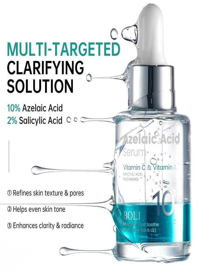 BOLI Azelaic Acid Serum for Face, Smoothing Balancing Essence with Saicylic Acid Niacinamide Retinol (1.01 fl oz) - Image 2
